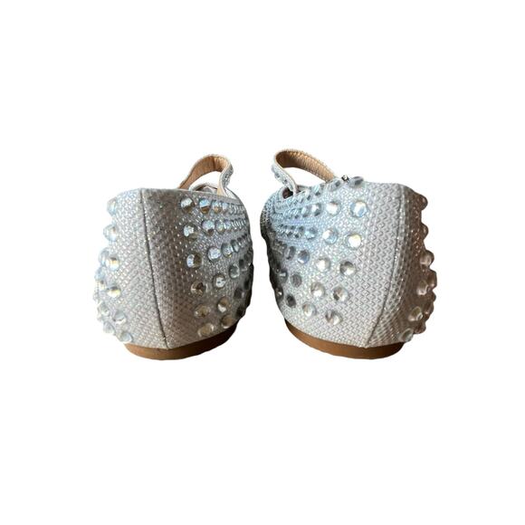 Chase & Chloe Mary Jane Ballet Flats Shoes Size 7.5 Silver Glitter Holidays NWT - Picture 4 of 11